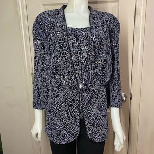 ALEX Evening 2 Piece Tank + Jacket 2X